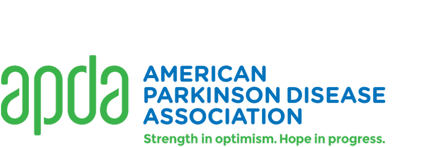 The American Parkinson Disease Association logo. Strength in optimism. Hope in progress.